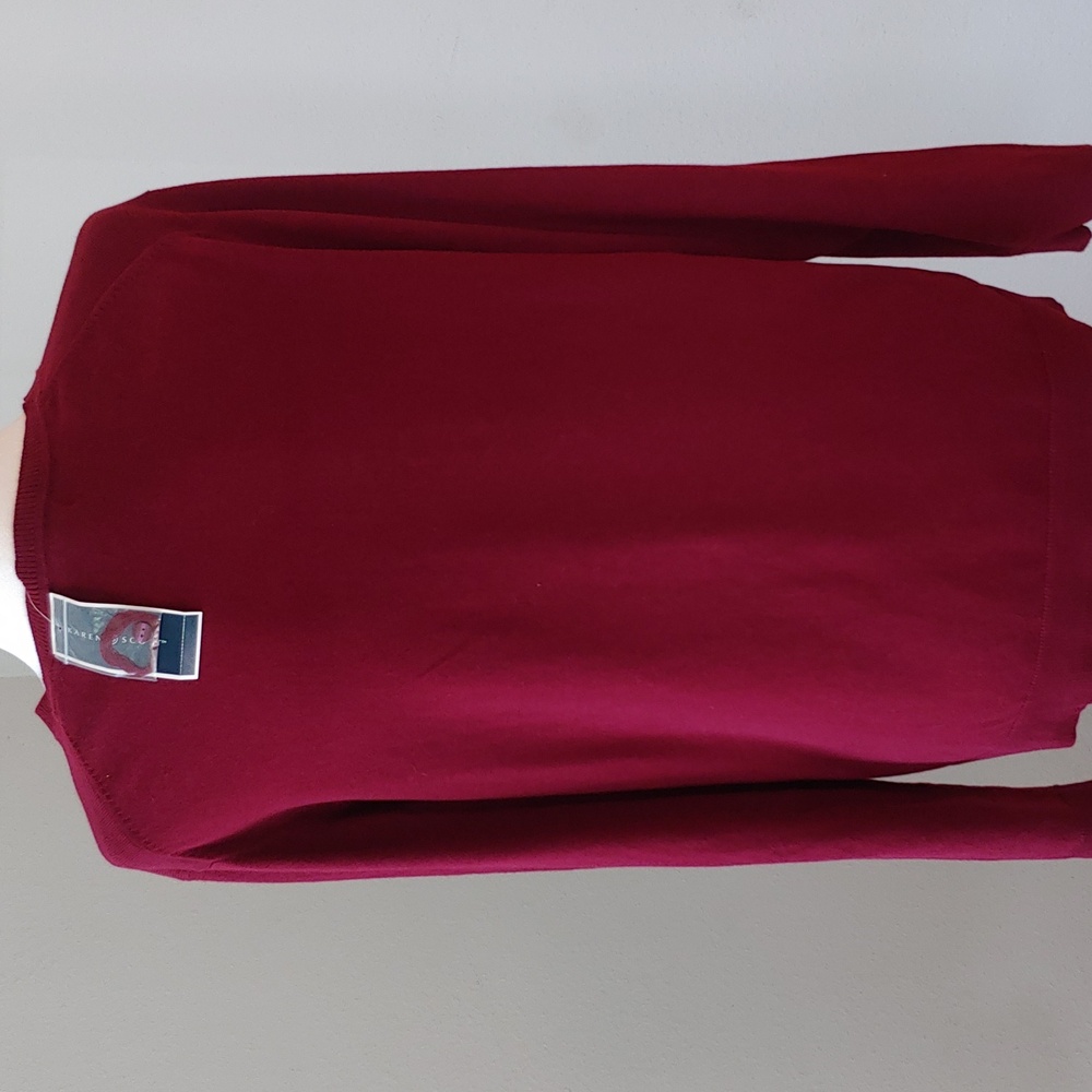 Karen Scott Women's Merlot Red Cardigan Long Sleeves Size XL NWT - Picture 5 of 17